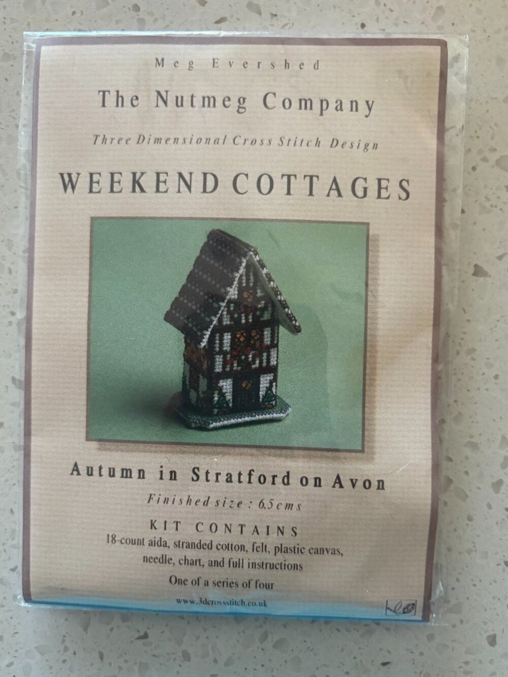Cross Stitch, three dimensional house